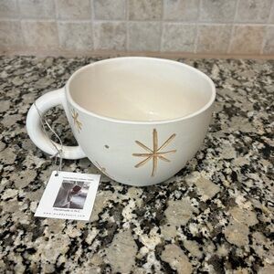 NEW Muddy Heart Star Design Clay Handmade Sustainable Coffee Mug
